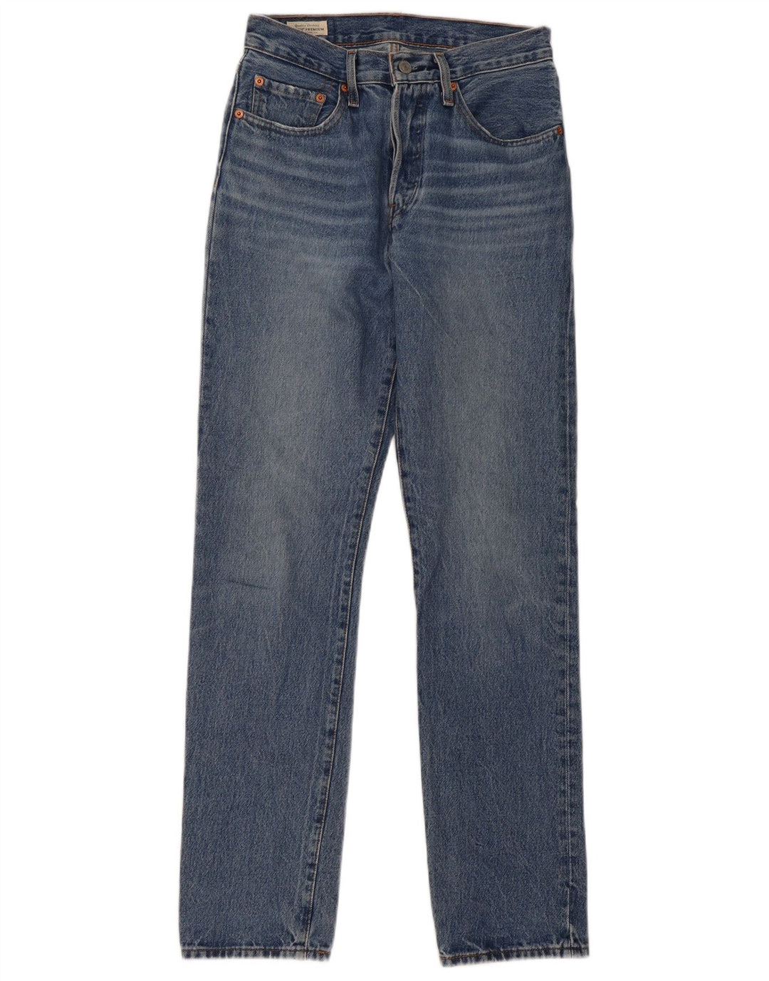 Levi's Dame 501 Straight Jeans W26 L32 Blå Bomuld