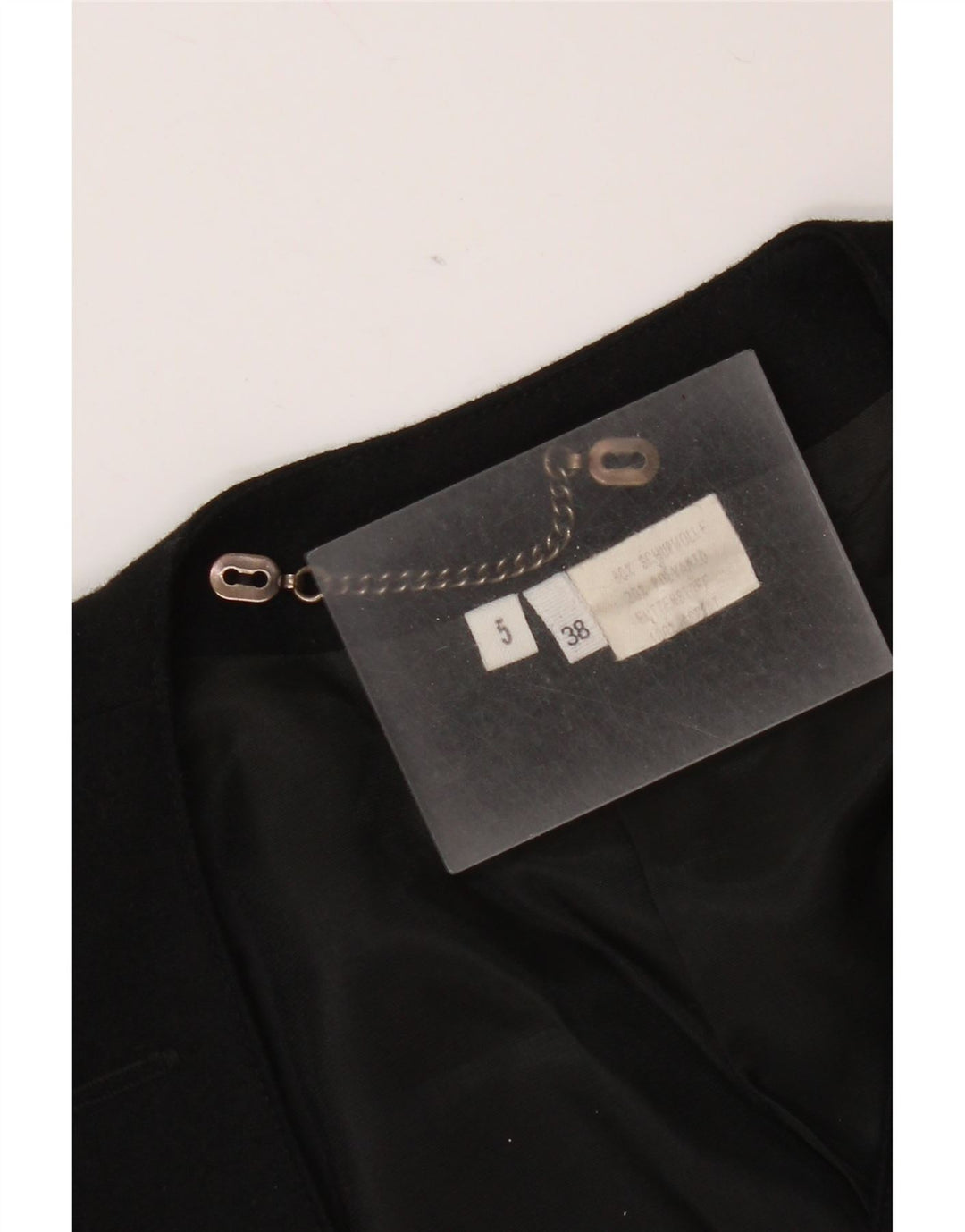 Vintage Dame Crop Graphic 3/4-ærmet Bolero-jakke EU 38 Medium Black