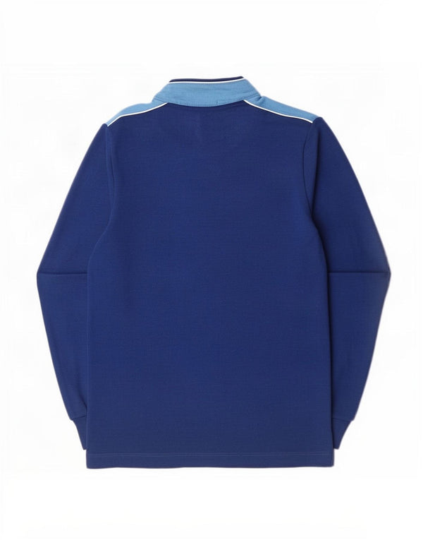 Silvy Herre Zip Neck Jumper Sweater IT 46 Small Navy Blue Colourblock Uld
