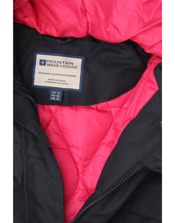 MOUNTAIN WAREHOUSE Dame Hooded Parka Jacket UK 14 Large Navy Blue