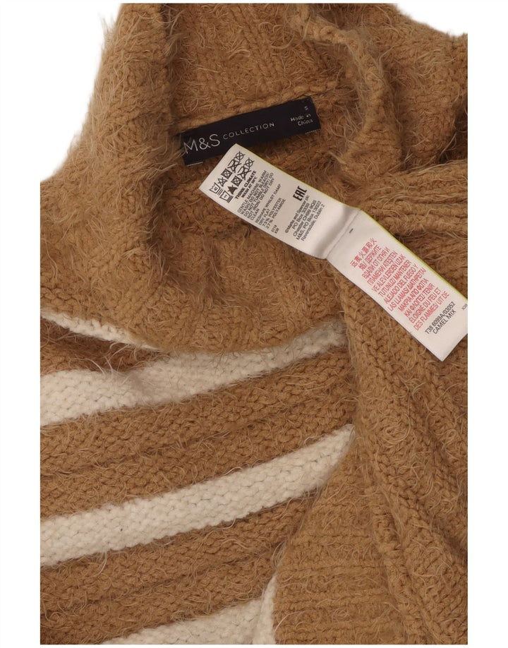 MARKS & SPENCER Dame Turtle Neck Jumper Sweater UK 10 Small Brown