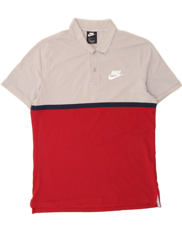 NIKE Mens Polo Shirt Large Red Colourblock Cotton Vintage Nike and Second-Hand Nike from Messina Hembry 