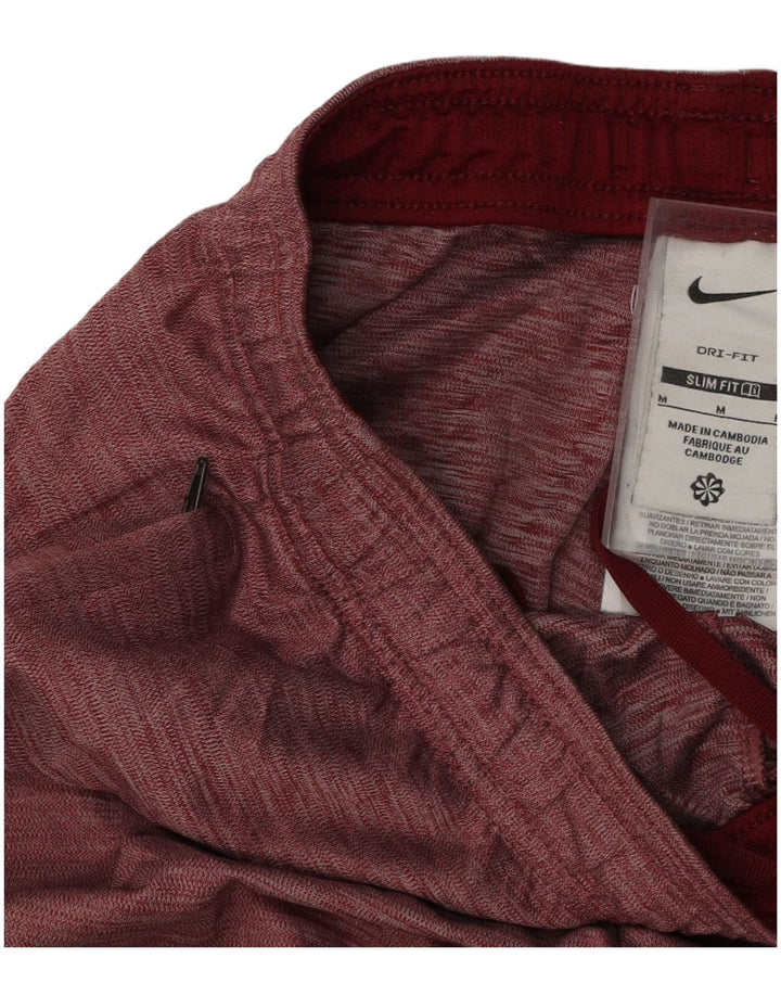 NIKE Herre Dri Fit Slim Fit Sportshorts Medium Burgundy Colourblock
