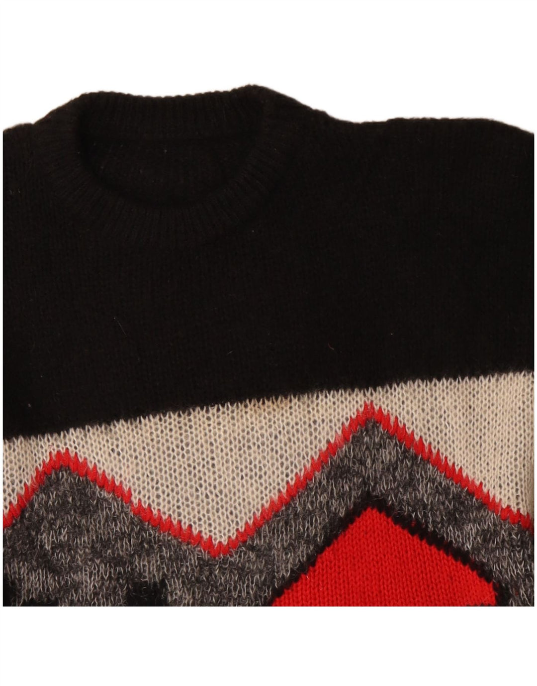 VINTAGE Dame Longline Jumper Sweater UK 18 XL Sort