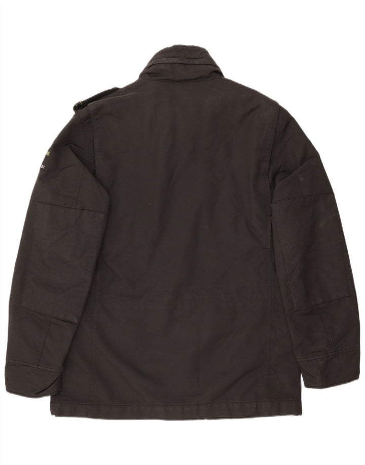 GAS Herre Military Jacket UK 38 Medium Sort Bomuld