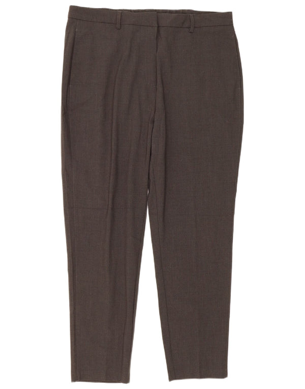 Marks & Spencer Dame Slim Chino Bukser UK 18 XL W36 L29 Grå Polyester