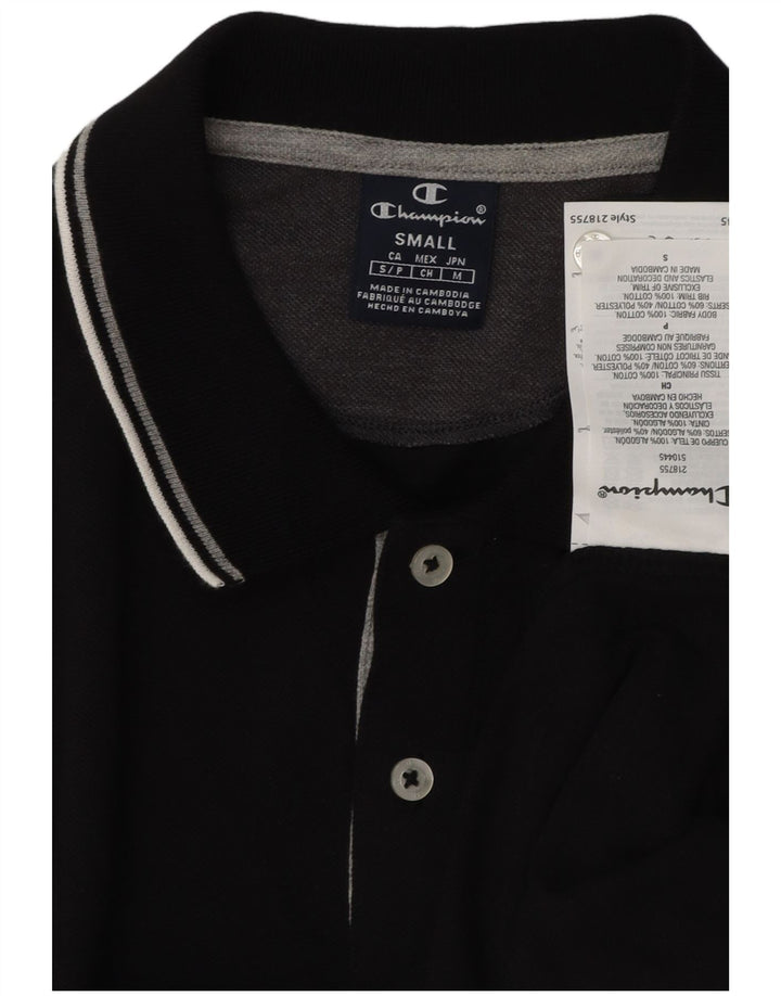 CHAMPION Poloshirt til mænd Lille sort bomuld