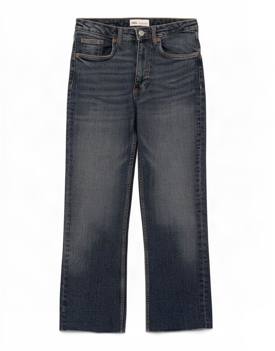 Zara Womens Cropped Jeans EU 38 Small W28 L25 Blue