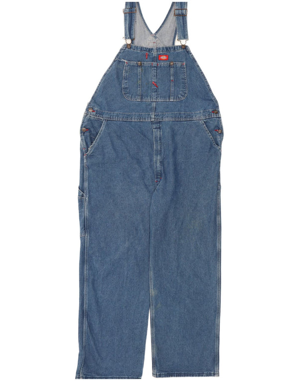 Dickies Herre Carpenter Dungarees Straight Jeans W40 L30 Blue Cotton