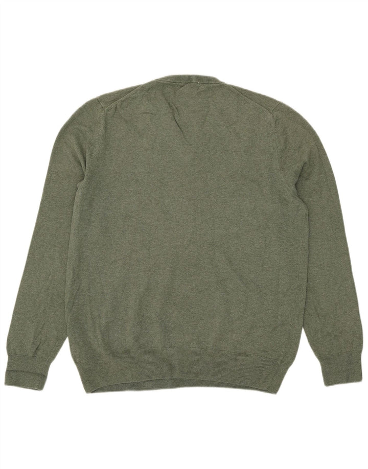 Marks & Spencer Herre V-hals sweater Stor grøn bomuld
