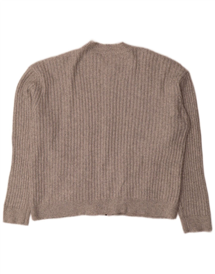 Marks & Spencer Dame Oversized Crop Cardigan Sweater UK 16 Large Grey