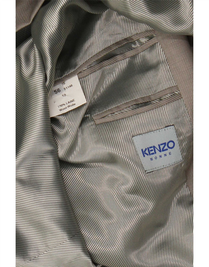 Kenzo Herre 3-knaps blazerjakke IT 56 3XL Beige Uld