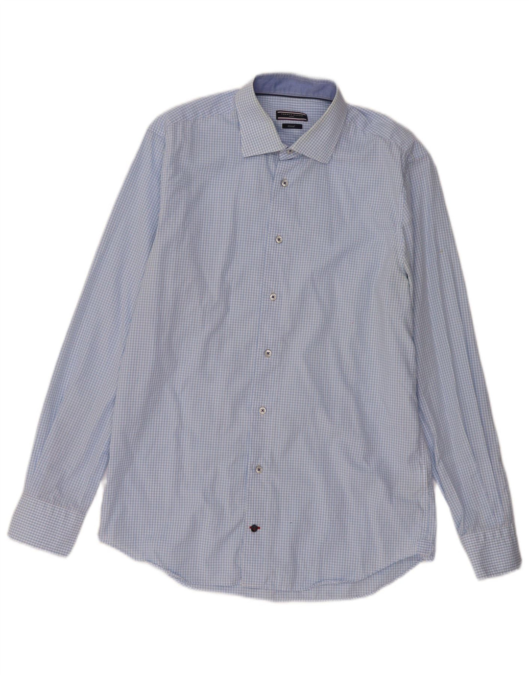 Tommy Hilfiger Skræddersyet herreskjorte str. 40 15 3/4 Medium Blue Gingham