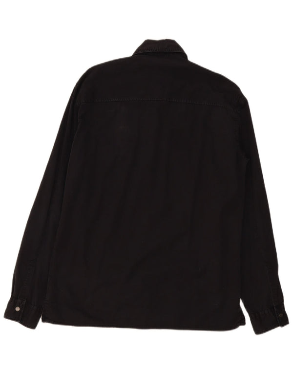 Trussardi Herre Denim Shirt Medium Sort Bomuld