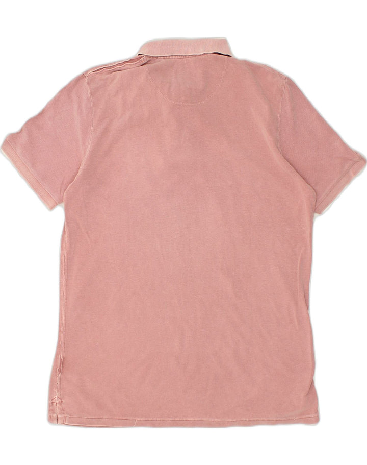 GUESS Mens Polo Shirt Large Pink Cotton | Vintage Guess | Thrift | Second-Hand Guess | Used Clothing | Messina Hembry 