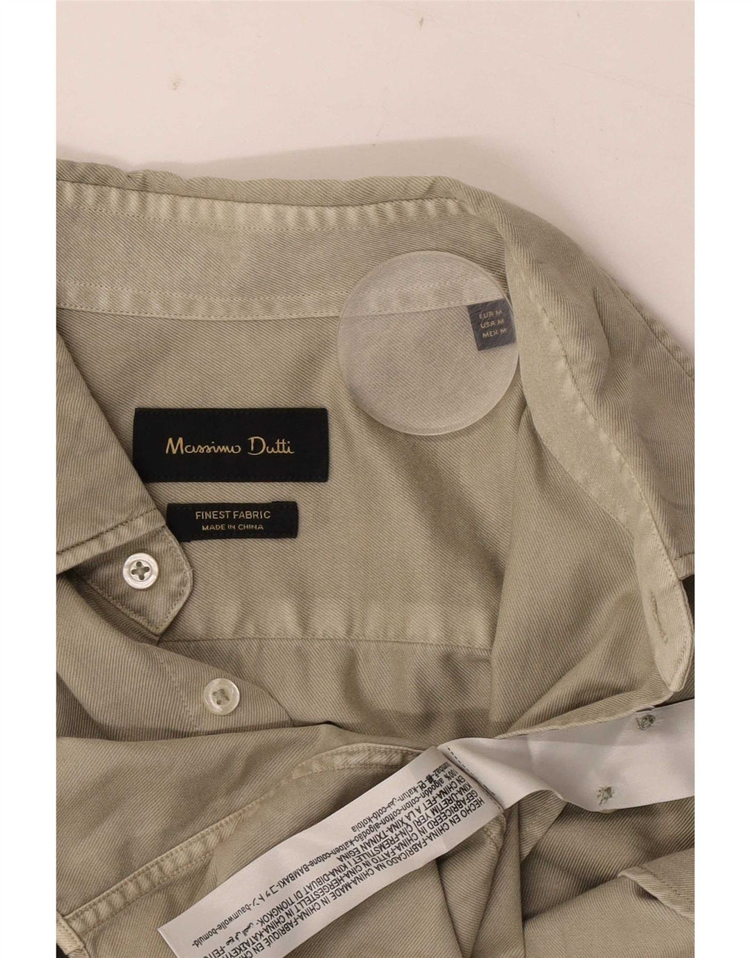 Massimo Dutti Herreskjorte Medium Khaki Bomuld
