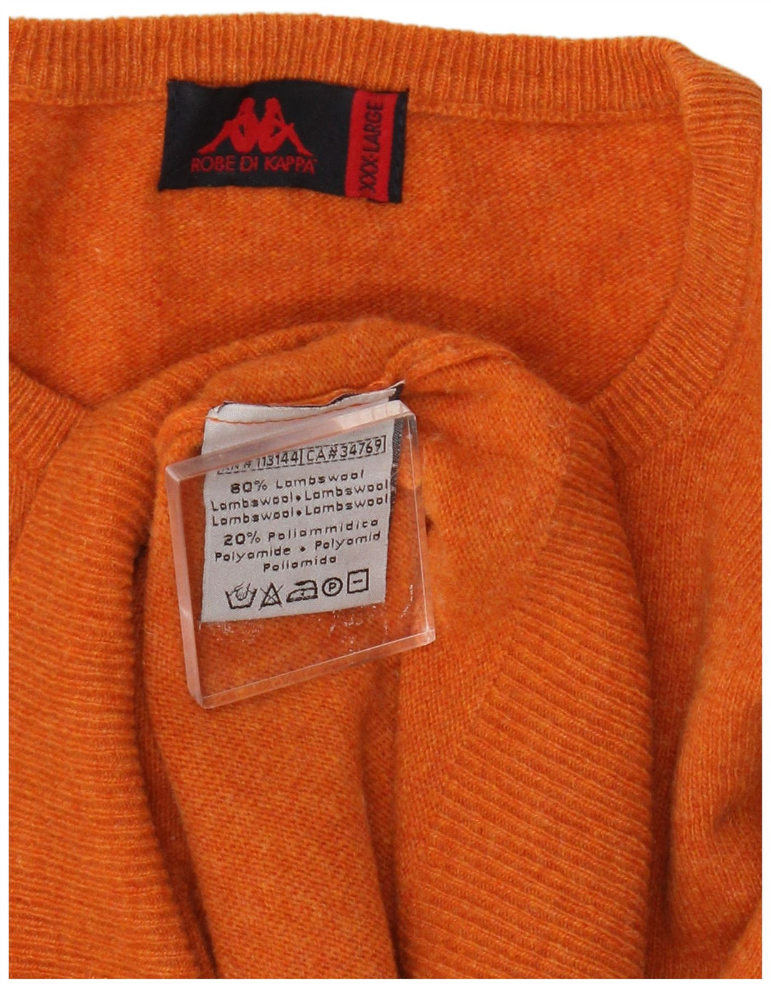 Kappa Herre trøjetrøje med rund hals 3XL Orange lammeuld