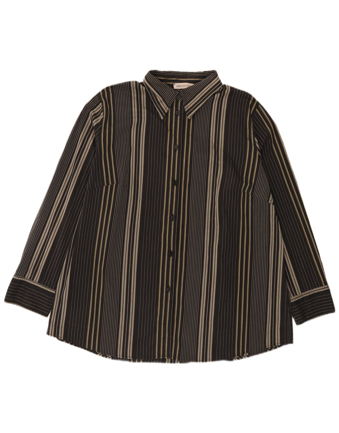 ELENA MIRO Oversized skjorte til kvinder UK 18 XL Sort Stribet