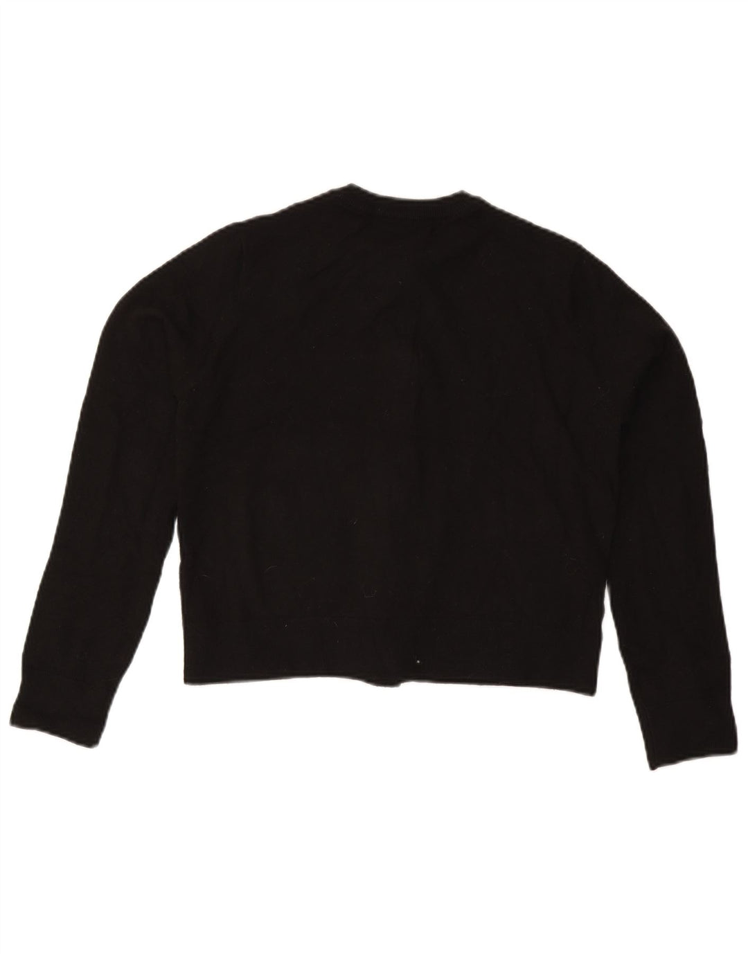 Zara Womens Crop Cardigan Sweater UK 10 Small Black