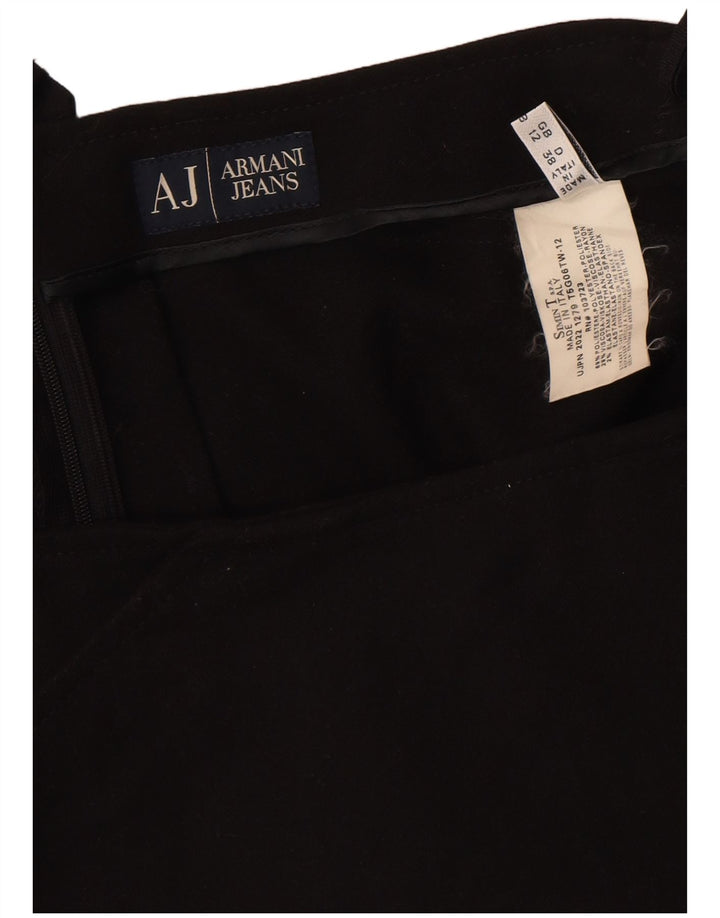 Armani Womens Pencil Skirt UK 12 Medium W30 Black Polyester