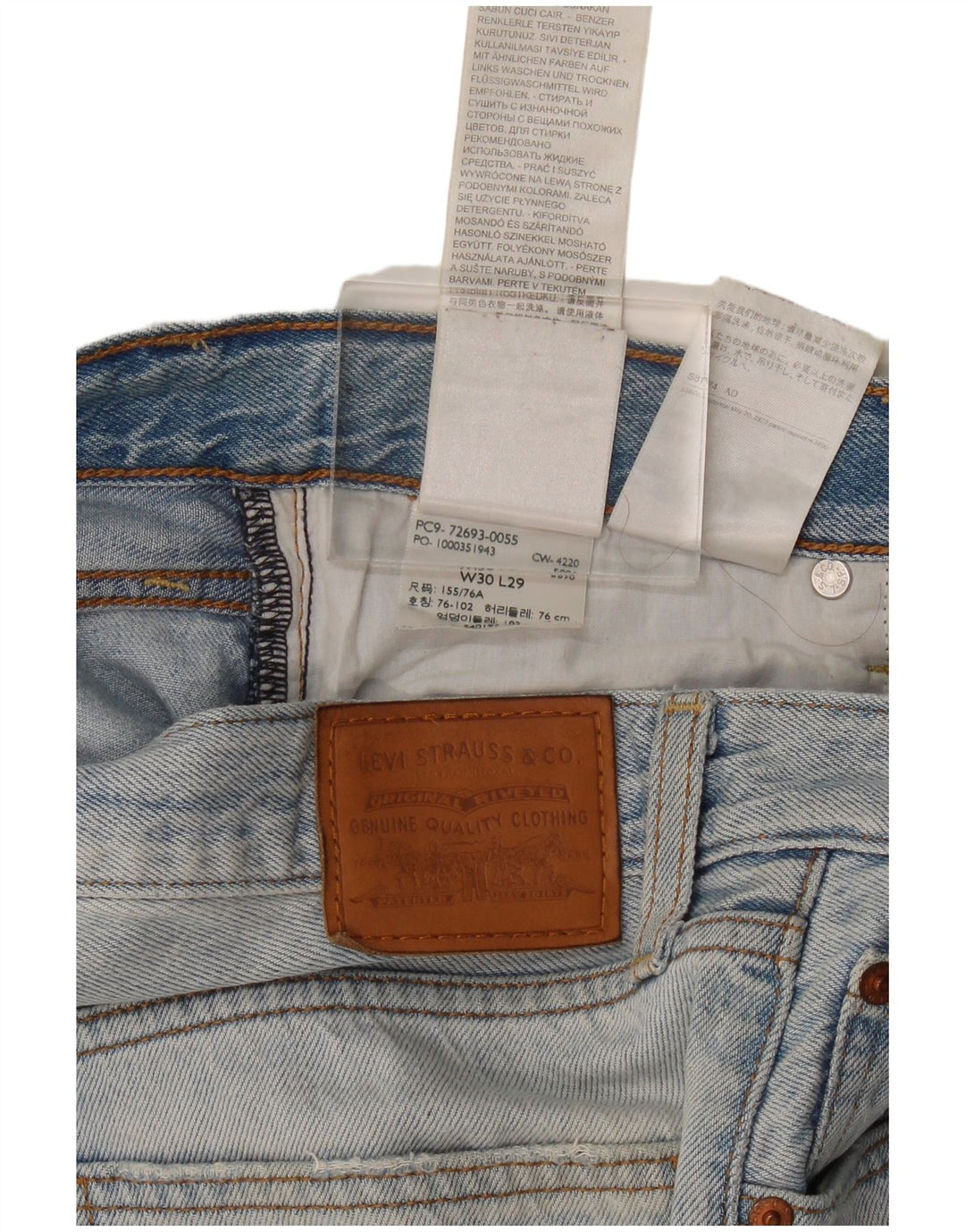 Levi's Dame Ribcage Straight Jeans W30 L29 Blå Bomuld