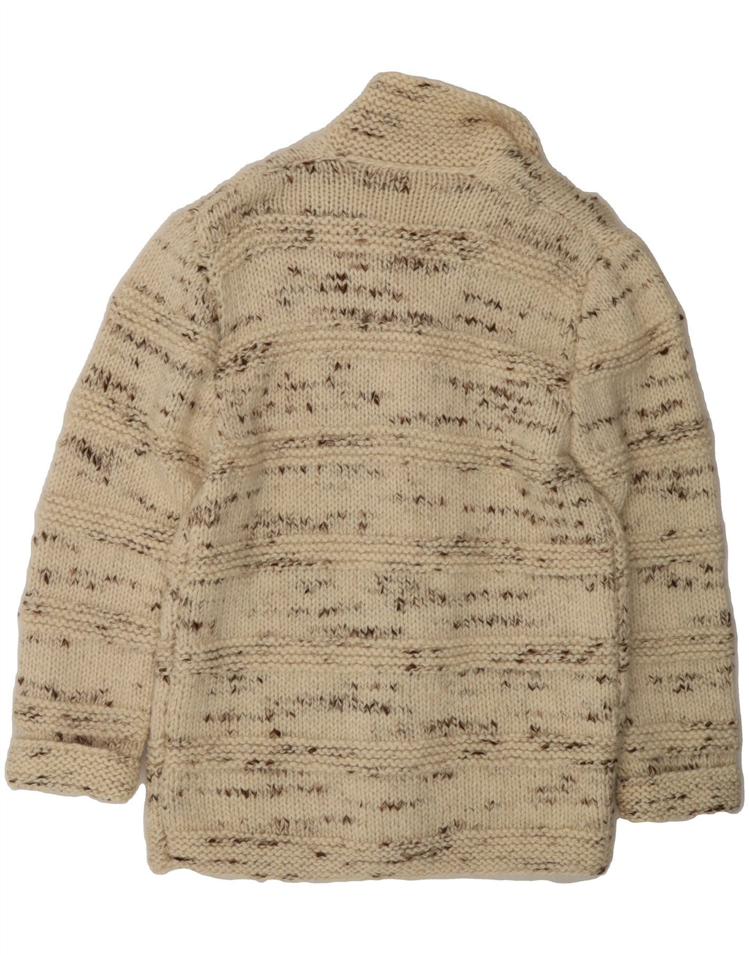 VINTAGE Womens Cardigan Sweater UK 12 Medium Beige Flecked Vintage Vintage and Second-Hand Vintage from Messina Hembry 