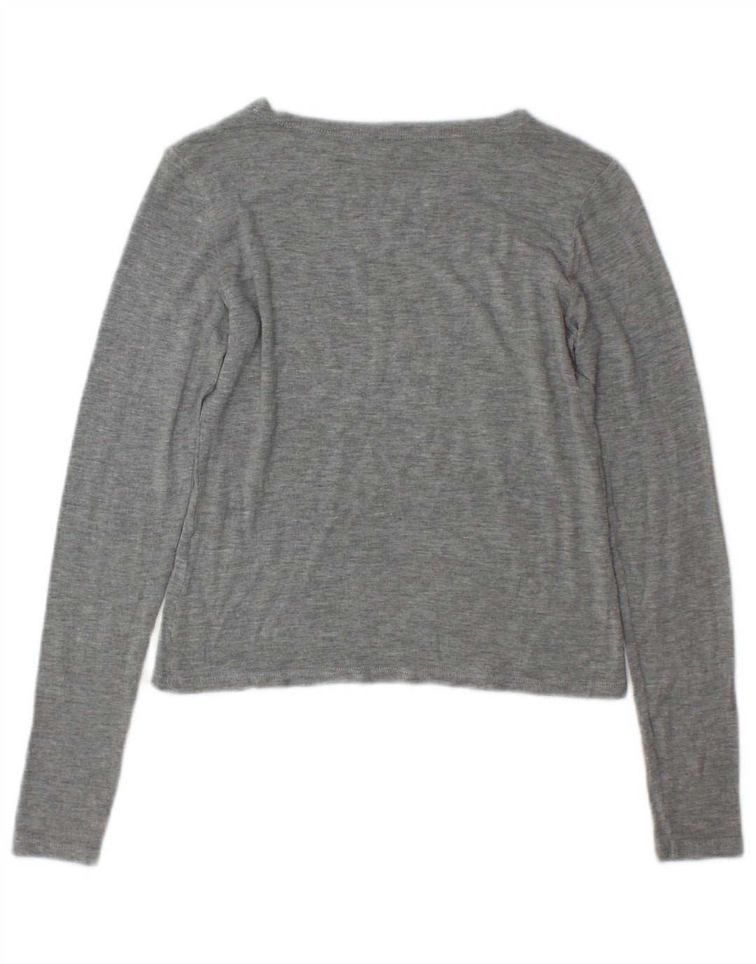 Zara Womens Crop Top Langærmet UK 10 Small Grå Flecked