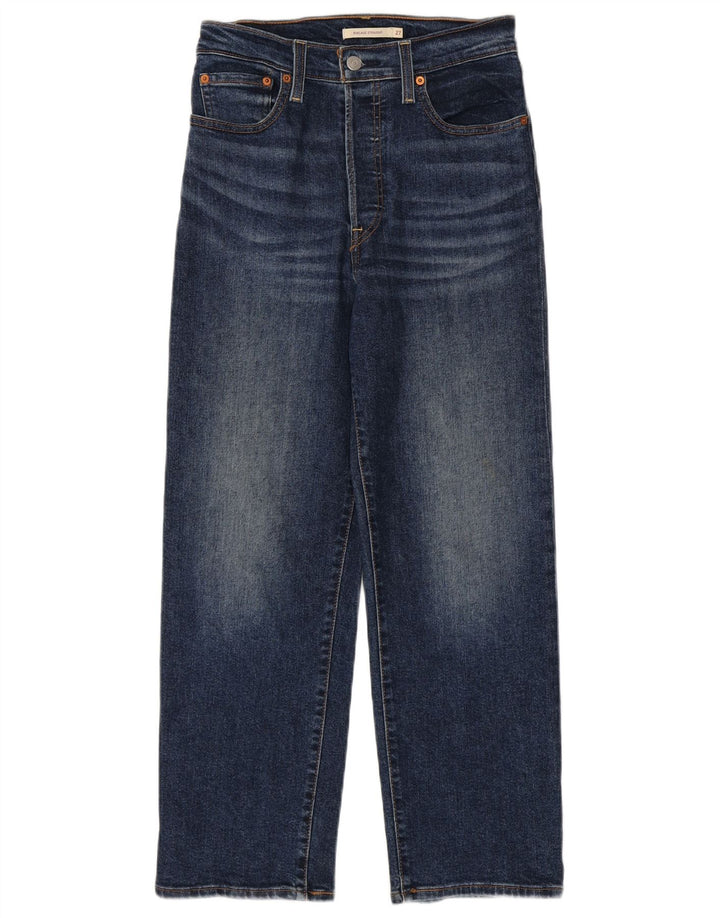 Levi's Dame Ribcage Straight Jeans W27 L27 Blå Bomuld