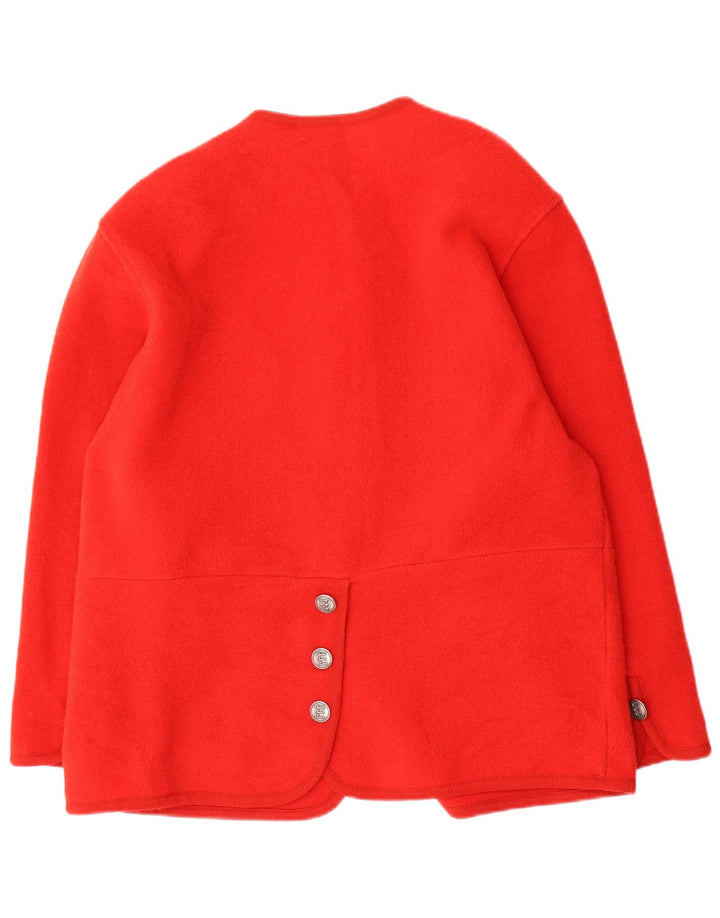 Vintage dame cardigan sweater UK 16 Large Red Wool