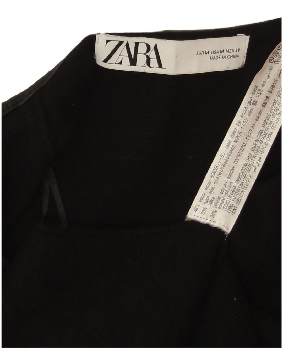Zara Womens Open Overcoat UK 12 Medium Black Viscose