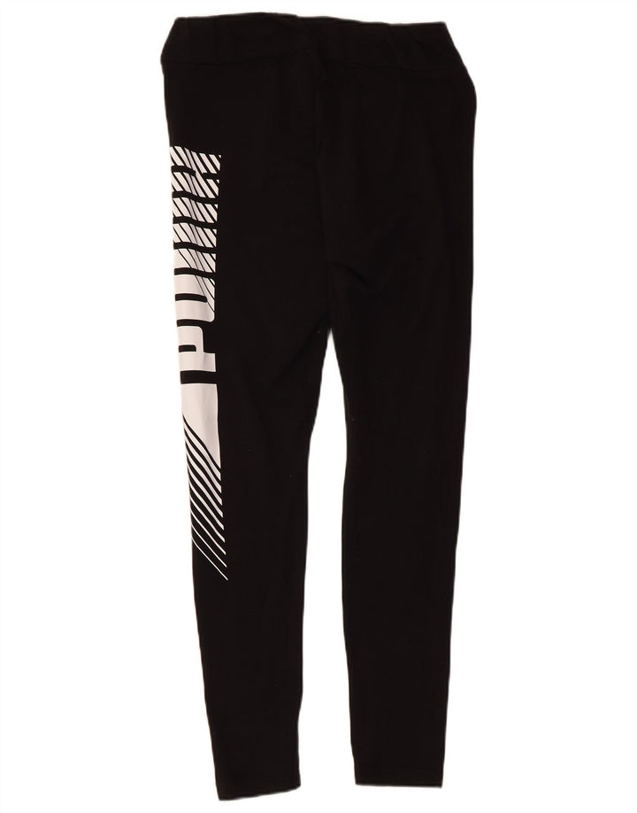 Puma Grafiske Leggings til kvinder UK 12 Medium Sort Bomuld