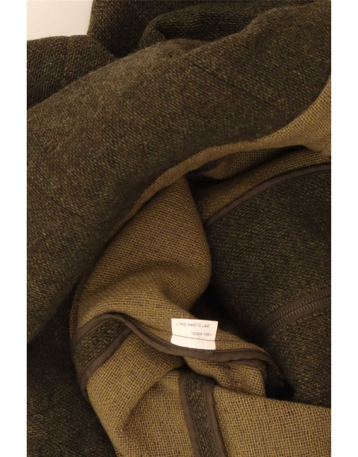 Anna Sousa Dame Overfrakke med lynlås UK 10 Small Khaki Wool