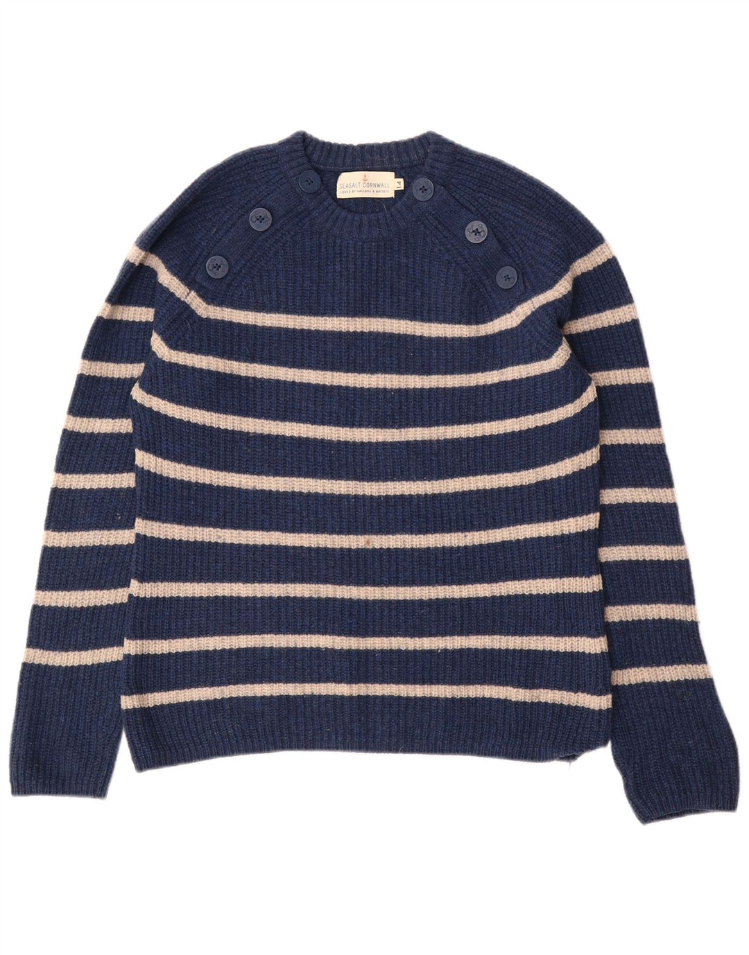 SEASALT CORNWALL Dame sweater med rund hals DK 14 Stor marineblå