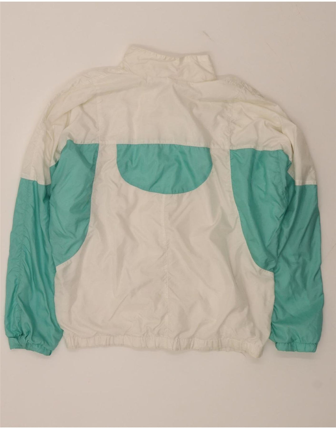 VINTAGE Mens Rain Jacket UK 40 Large White Colourblock Polyamide Vintage Vintage and Second-Hand Vintage from Messina Hembry 
