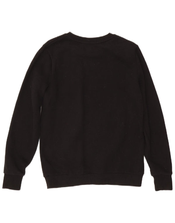 Superdry Dame Sweatshirt Jumper UK 14 Stor sort bomuld