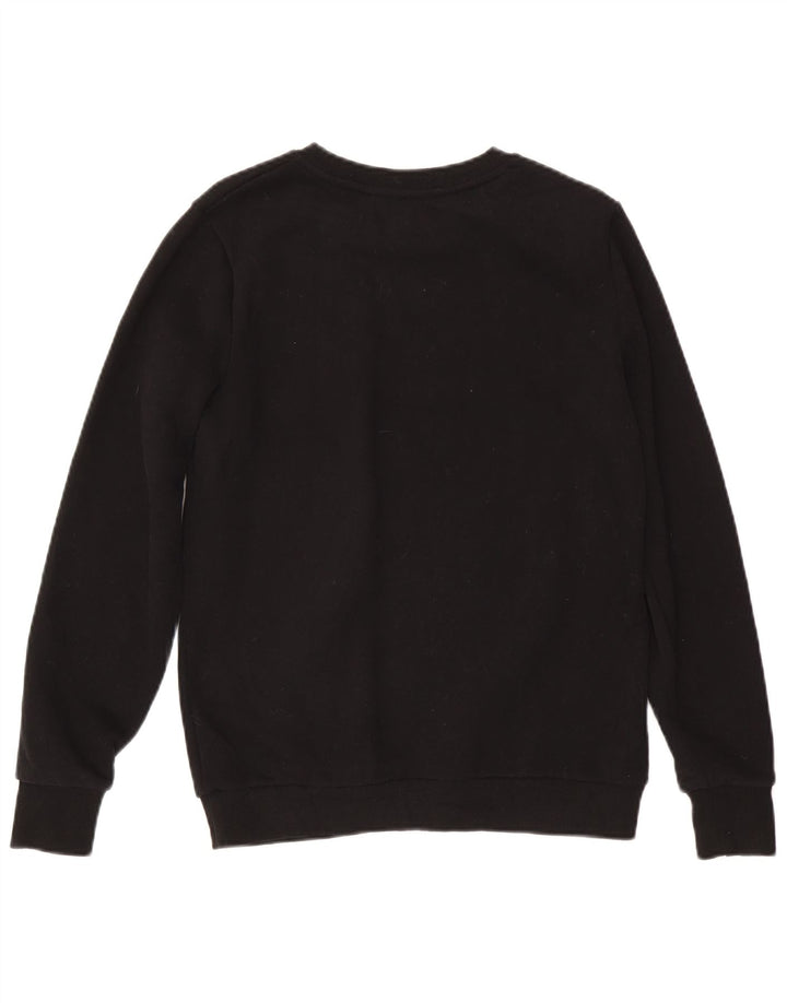 Superdry Dame Sweatshirt Jumper UK 14 Stor sort bomuld