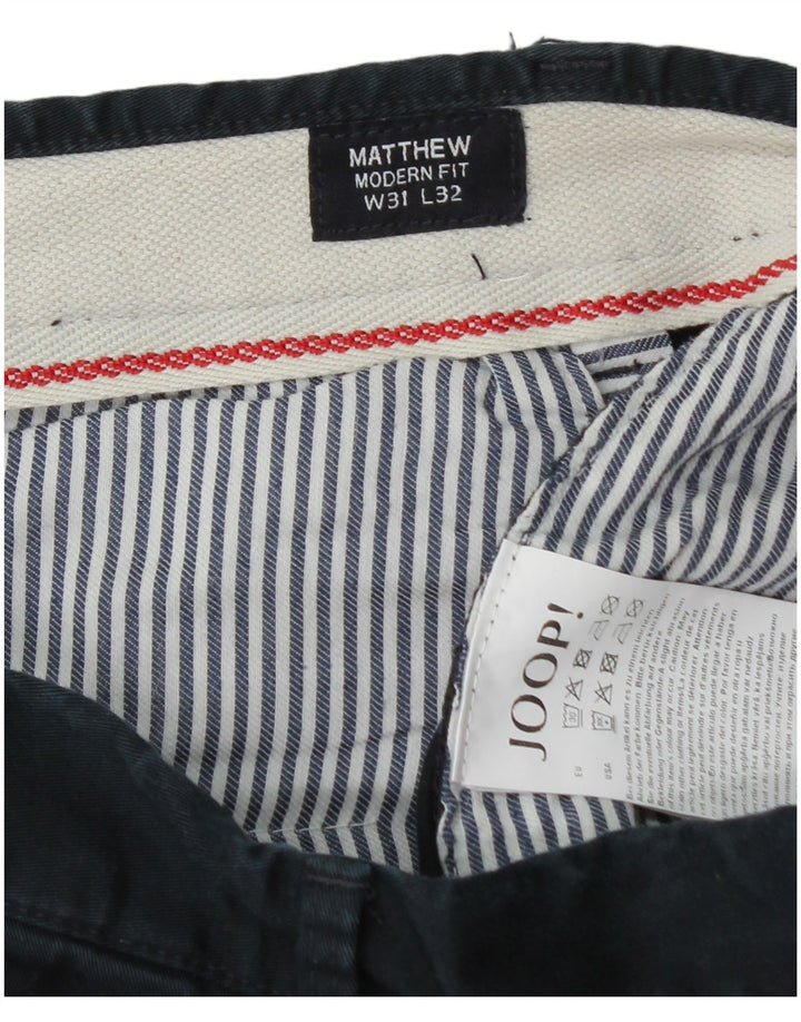 Joop Herre Modern Fit Slim Chino Bukser W31 L30 Marineblå Bomuld