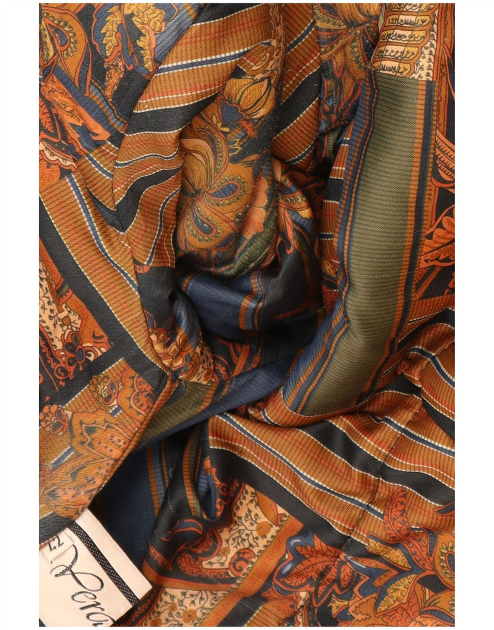 Vintage Dame Oversized Ruskind Dobbeltradet Frakke IT 42 Medium Brun