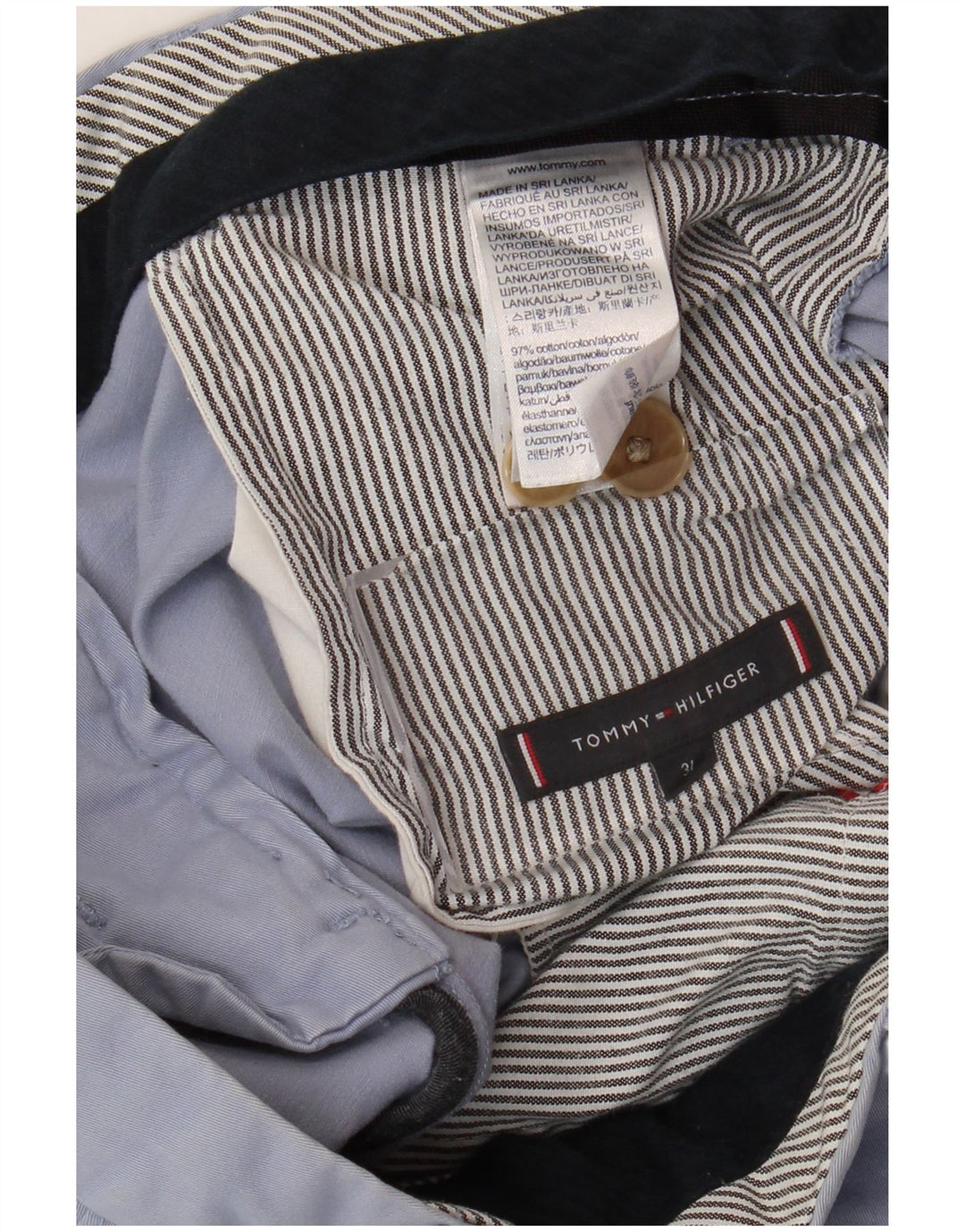 TOMMY HILFIGER Chino-shorts til mænd W31 mellemblå bomuld