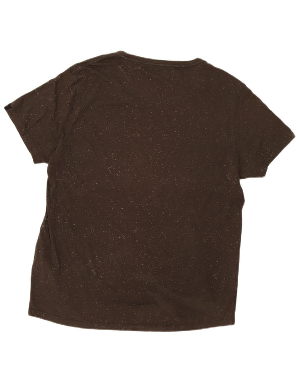 Levi's Herre Slim Fit T-Shirt Top Stor Khaki Plettet Bomuld