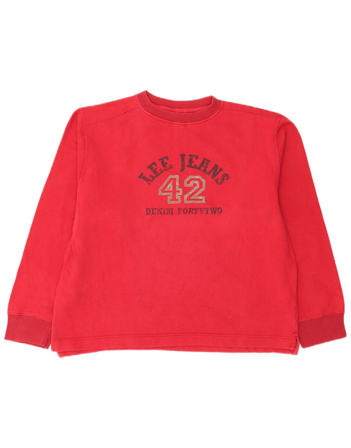 Lee Grafisk sweatshirt til mænd XL Rød