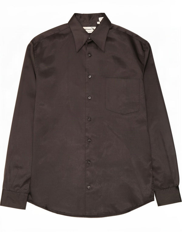 Vintage Mens Shirt Large Black Polyester