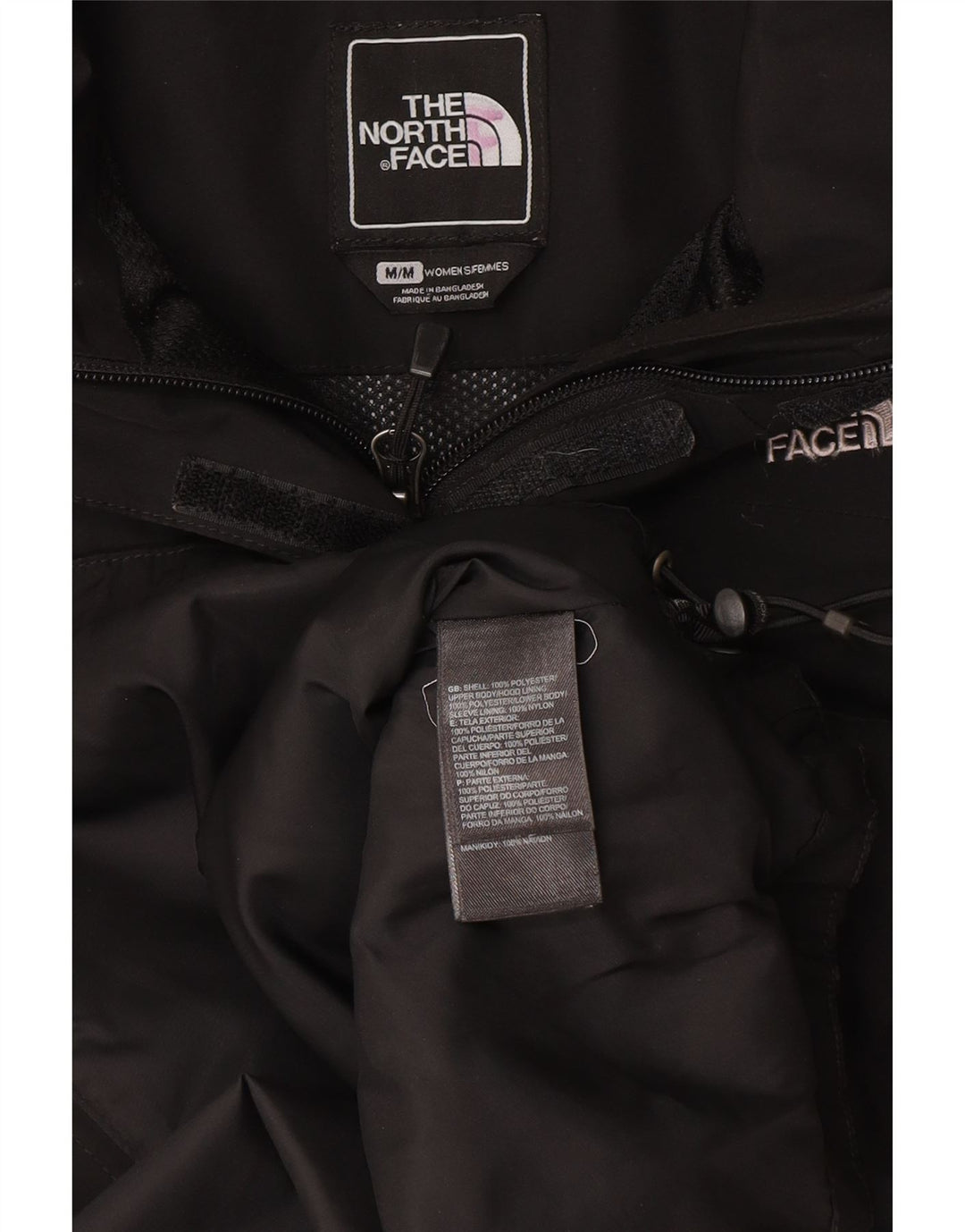 The North Face Regnjakke med hætte til kvinder UK 14 Medium Sort Polyester