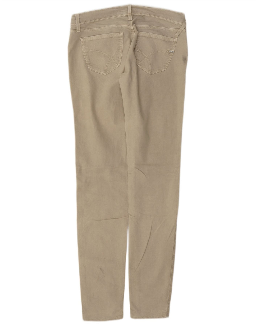 Gas Dame Slim Jeans W28 L32 Beige Bomuld