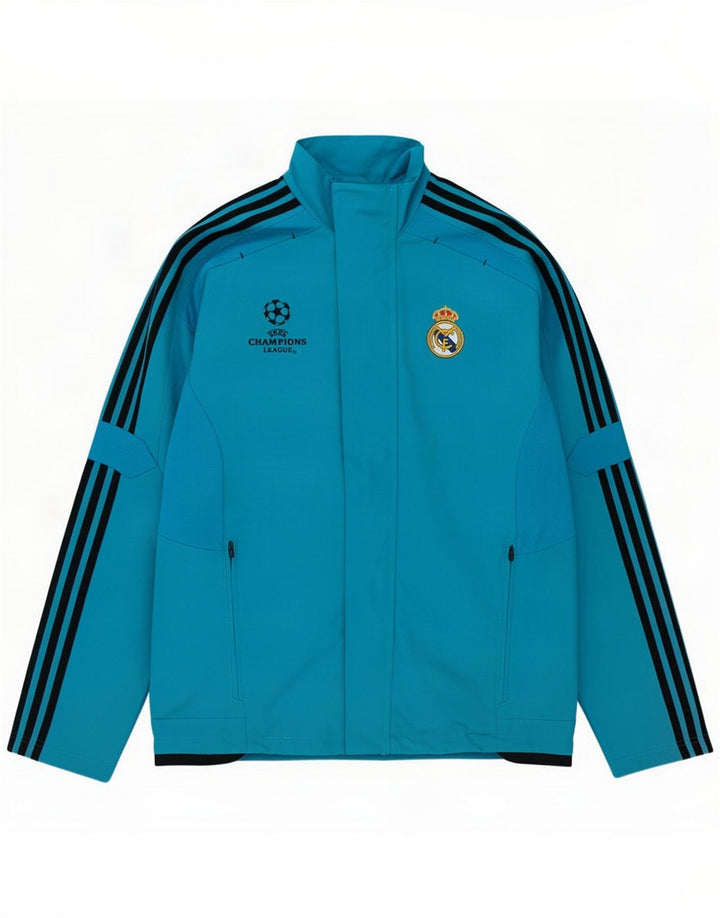 Adidas drenge Real Madrid træningsdragt topjakke 15-16 år blå polyester