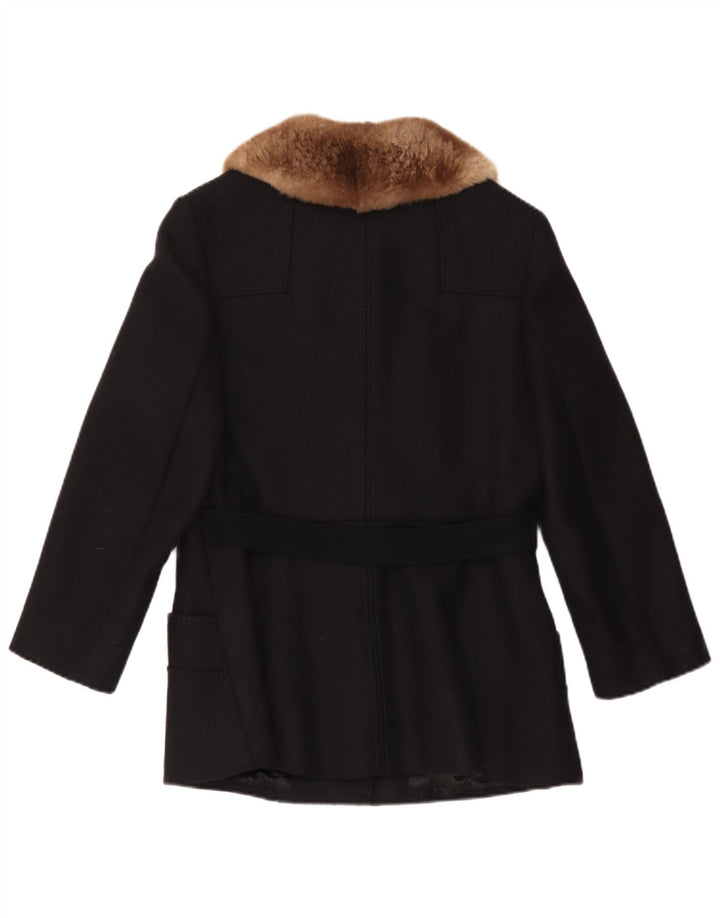 Your Sixth Sense Womens Overcoat UK 10 Small Black Wool