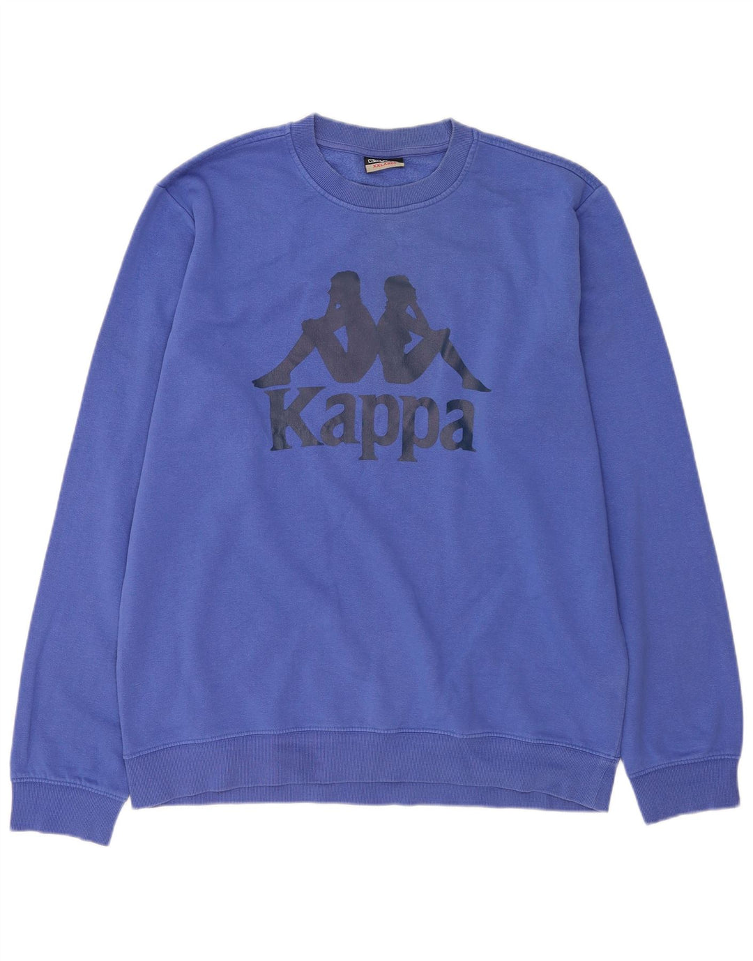 Kappa Herre Grafisk Sweatshirt Jumper 2XL Blå Bomuld