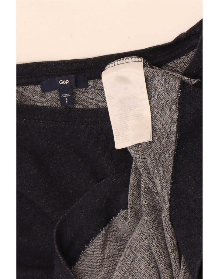 Gap Dame Oversized Top 3/4 ærme UK 10 Small Navy Blue Bomuld