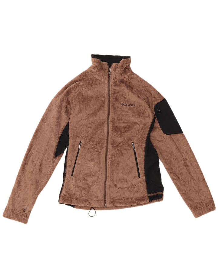 COLUMBIA Fleecejakke til kvinder UK 10 Small Brown Colourblock Polyester