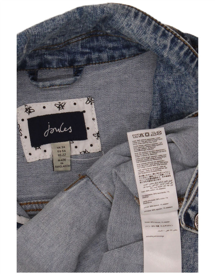 JOULES Dame denimjakke UK 26 5XL Blå Bomuld